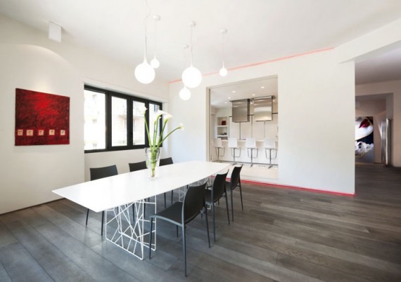 architetturaRed-White-Minimalist-Kitchen-Diner-Design-by-Carola-Vannini-Architecture-570x402