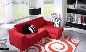 rosso e nero salotto tappeto