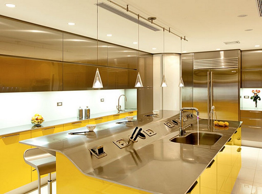 stylish-modern-kitchen-yellow-interior