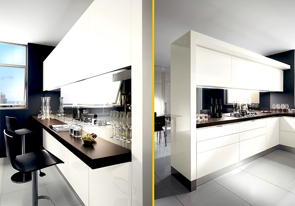 Cucina a vista, cucina da esibire architettura e design a roma Cucine con isola piccoli spazi