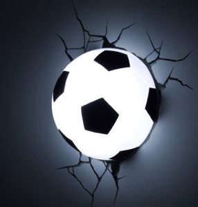 .amazon jwp Soccer Lamp - Lampada da parete 3D - Pallone da Calcio