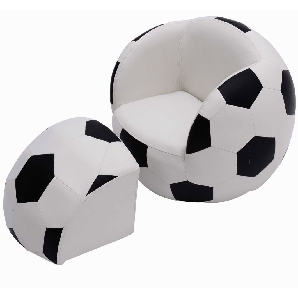 .amazon poltrona pallone homcom - Poltrona modulare per bambini, con poggiapiedi Divano calcio