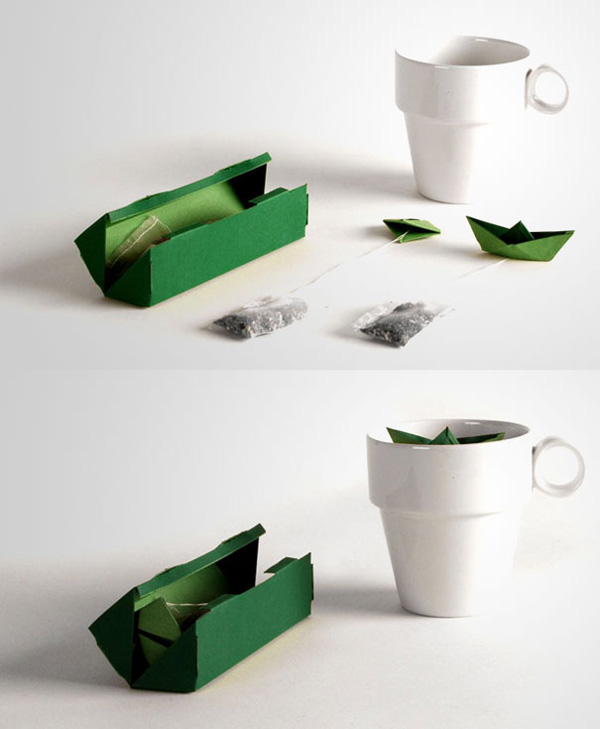 BUSTINA Il filtro da tè con l’origami galleggiante