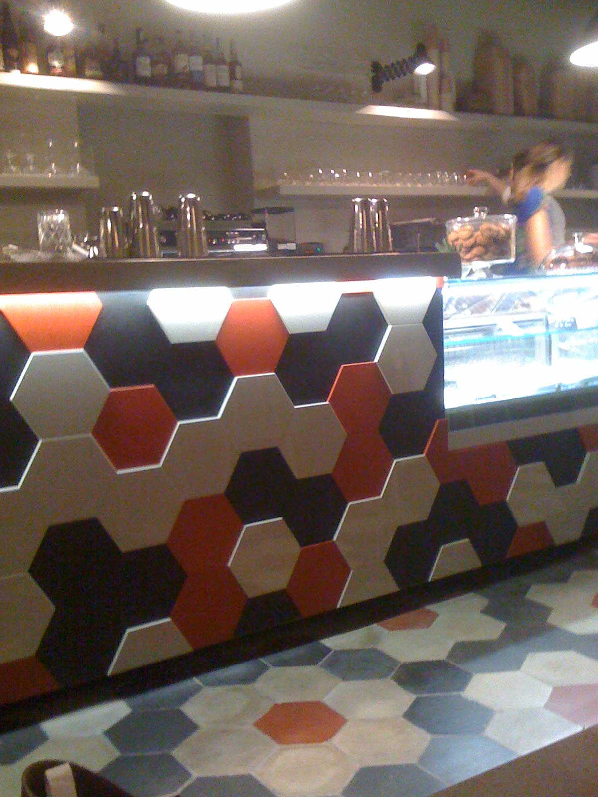 Illuminazione banco bar: bianco banco per reception by plan w ...
