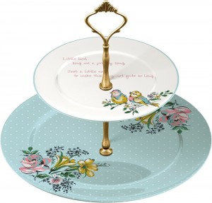.amazon di Creative Tops - Alzatina Bird Song a 2 piani in porcellana Fine China nonna