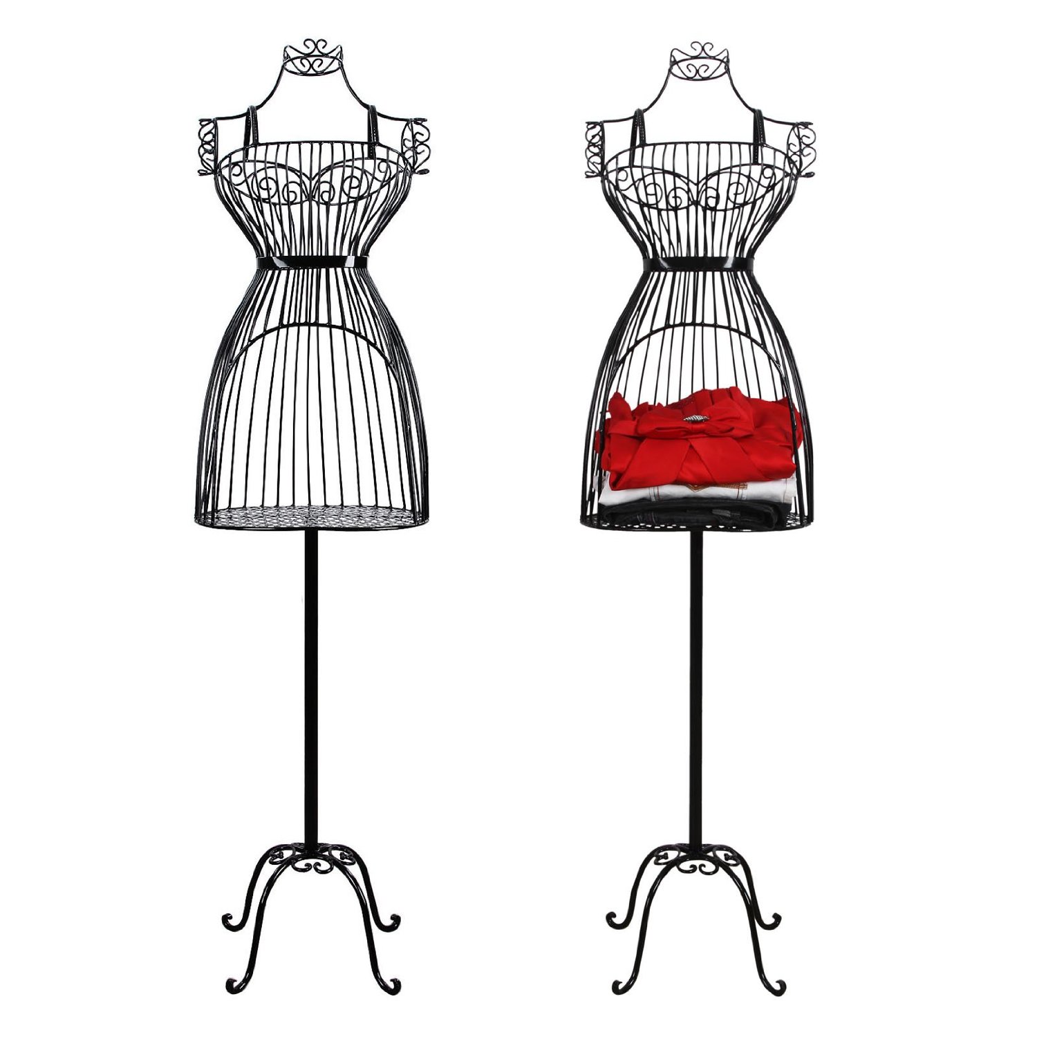 Manichino Sartoria Donna AILANT - Regolabile 140-175cm, Taglia 44/46, Base Legno