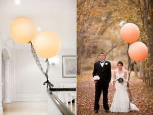 matrimonio romantic-wedding-ideas-balloon-decor-peach-black-lace.original