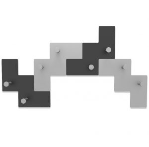 .amazon Appendiabiti da Parete Design Tetris colore Nero