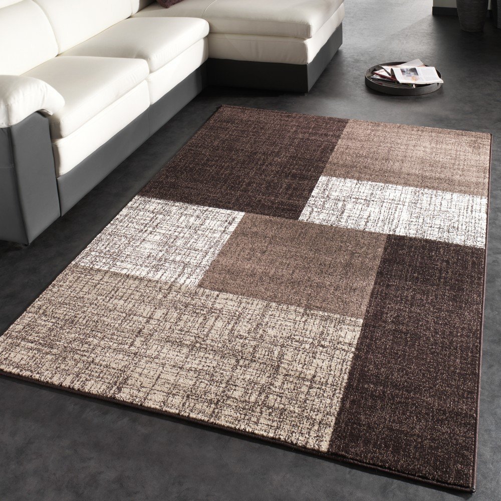 Amazon tappeto di design moderno a quadri tappeto a pelo corto ... Tappeto salotto moderno