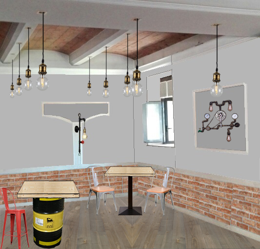 Lievito 48, pizzeria e art design in stile industriale a morena ... Arredamento stile industriale roma