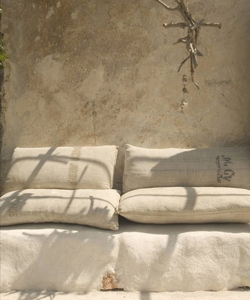 Set Di 2 Cuscini Lombari Rettangolari Per Esterno – 25x45 Cm, Colore Grigio E Celeste, Imbottiti Per Sedia E Divano Da Patio