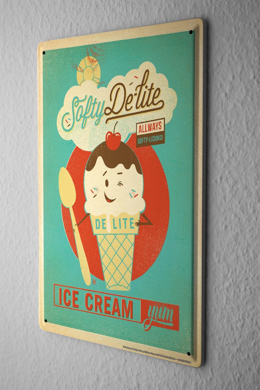.amazon sticker gelato targa effetto vintage di leotie fashion&lifestyle
