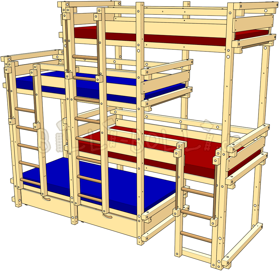 immagine letto a sbalzo per quattro billi bolli.jpg + il 5 estraibile