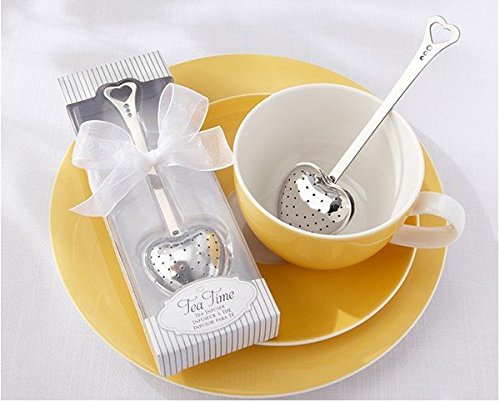 .amazon Bomboniera TEA TIME Colino da tè – infusore a cucchiaio in elegante box con il nastro