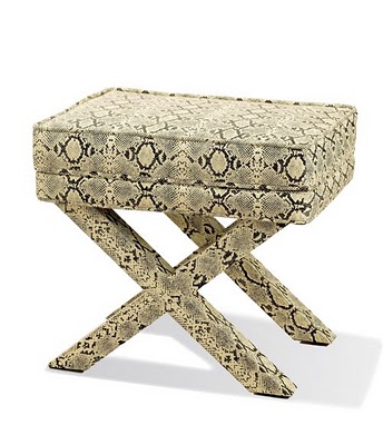 pitone Royal Python bench by Two’s Company; twoscompany.com