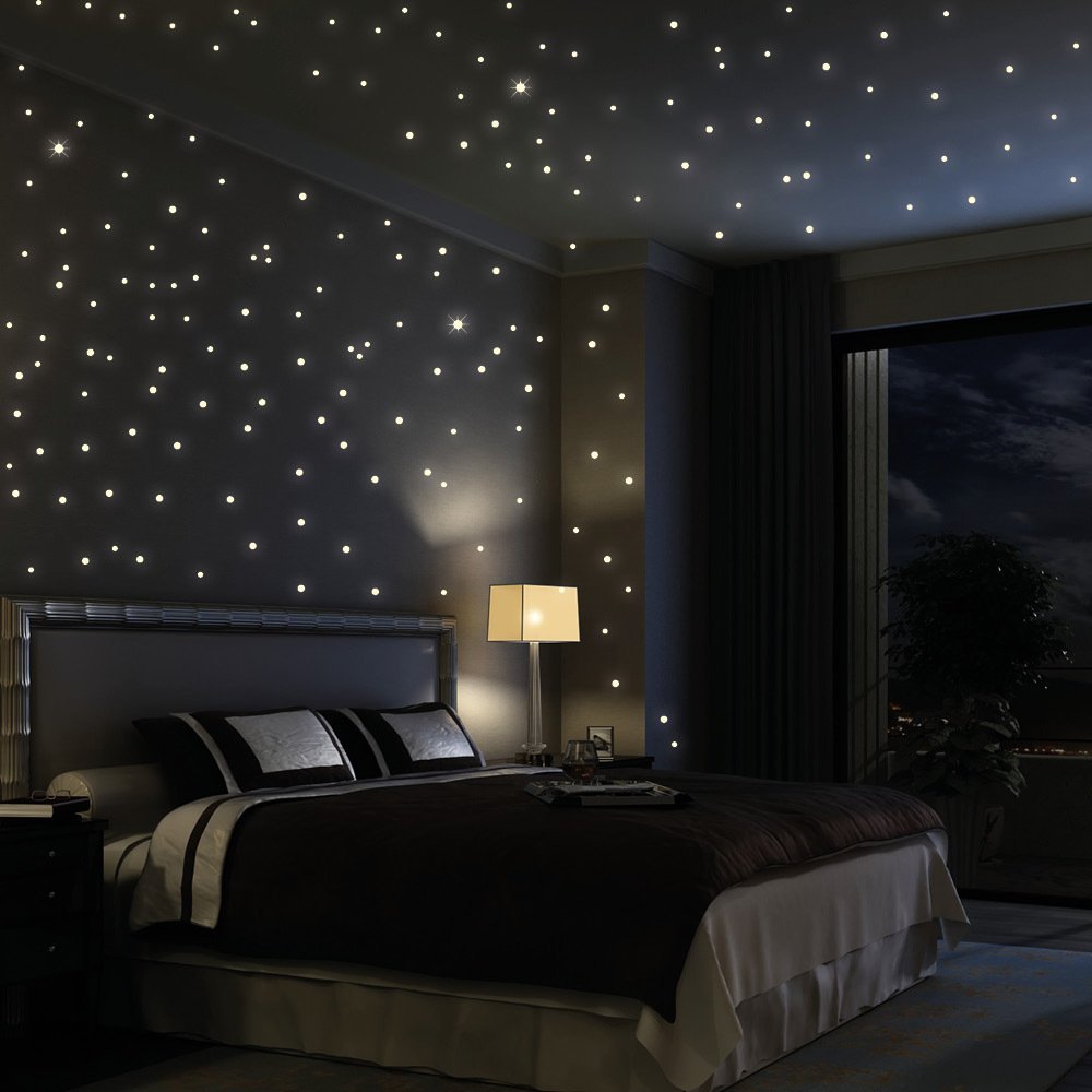 .amazon di Wandtattoo Loft 203 stelline fluorescenti adesive rappresentato da puntini