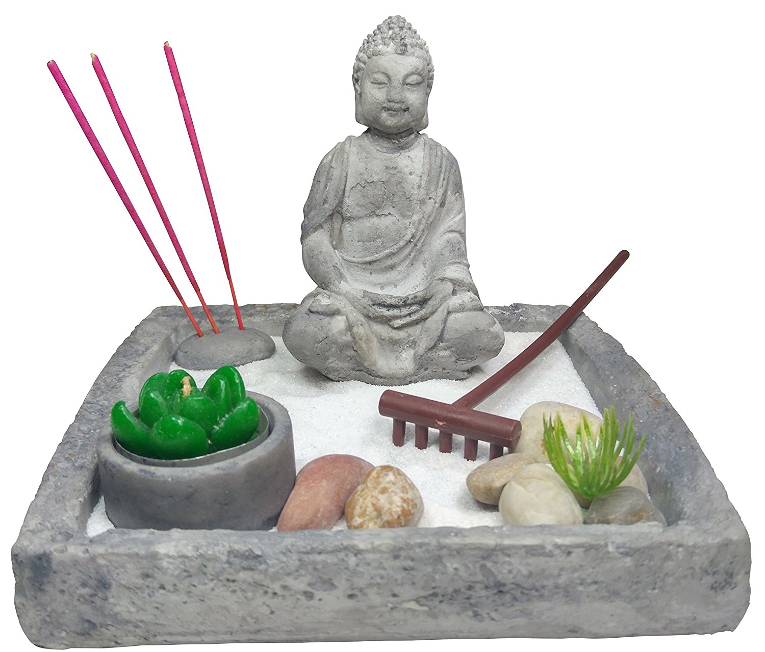 .amazon khevga Giardino Zen Feng Shui budda piante finte mettere vere ...