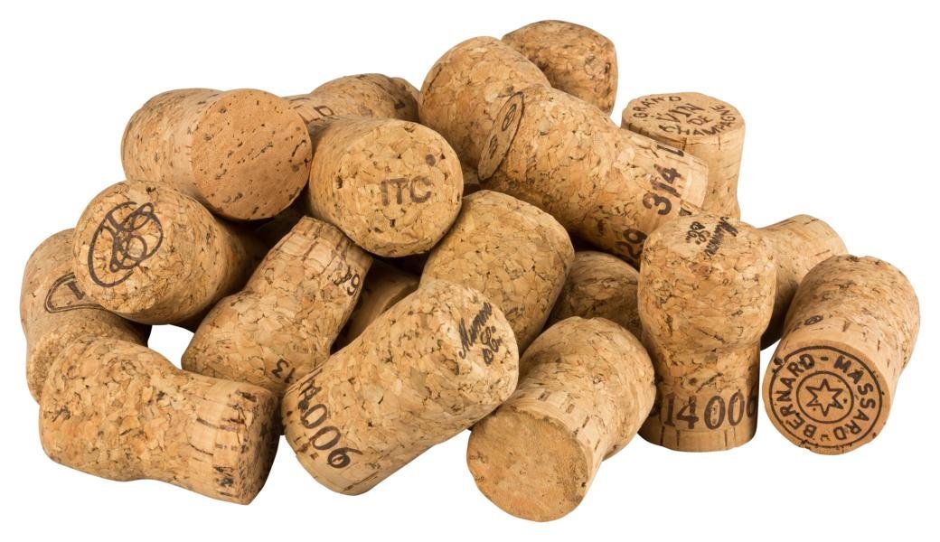 .amazon 250 tappi di sughero usati per il bricolage, la decorazione e l’hobbistica Tappi di bottiglia in sughero naturale Tappi da spumante Tappi di champagne