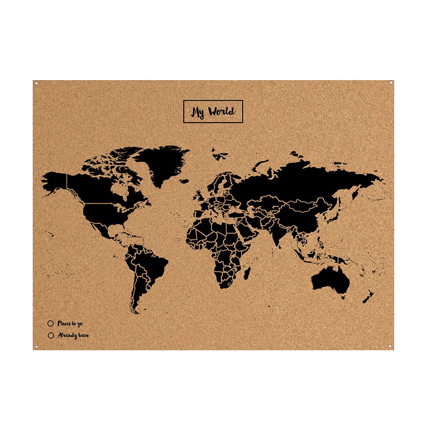 .amazon Miss Woody Wood Map L-Mapa del mondo di
