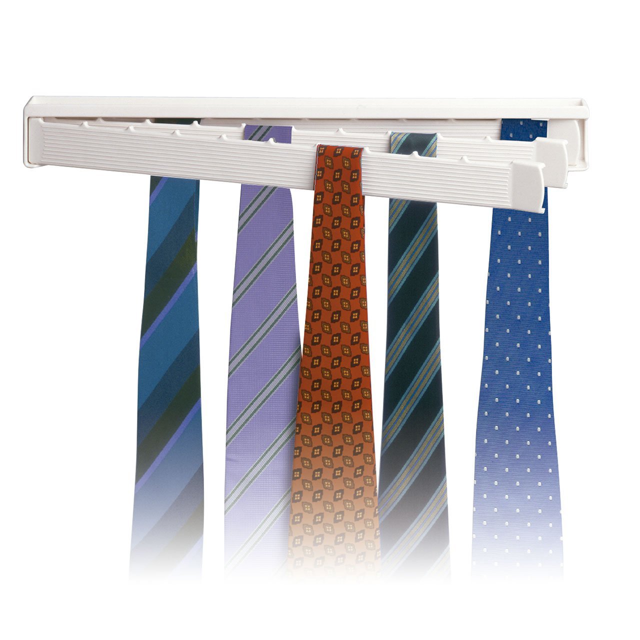 Tie Rack, Portacravatte in Legno, Portacravatte, Portacravatte Girevoli, Portacravatte da Armadio, Con 20 Barre Cromate e Gancio per Abiti Rotante a 360°, per Appendere Cinture, Cravatte, Sciarpe