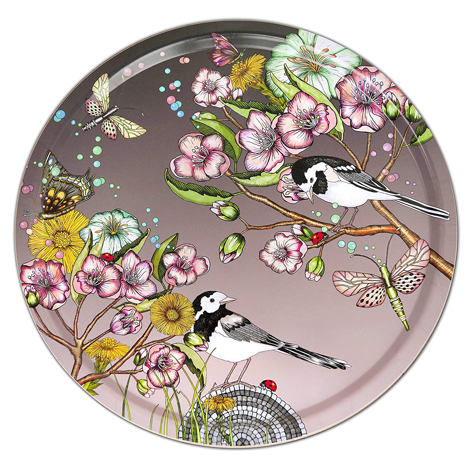 .amazon nadja wedin design wagtails primavera vassoio – nero 38cm