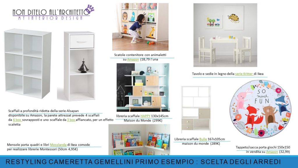 Progettazione letto a soppalco con armadio - image cameretta-gemelli-6--1024x576 on http://www.designedoo.it