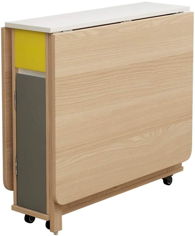 Tavolo Da Pranzo Telescopico Allungabile, 110-140 X 70 X 76 Cm, 3 Ripiani, MDF, Naturale E Nero