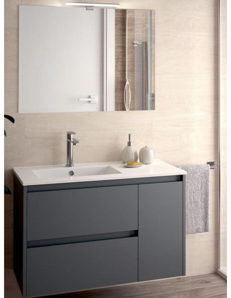 Arredare il bagno in stile moderno: come scegliere mobili e sanitari - image bagno-sospeso-85-noja-grigio on http://www.designedoo.it