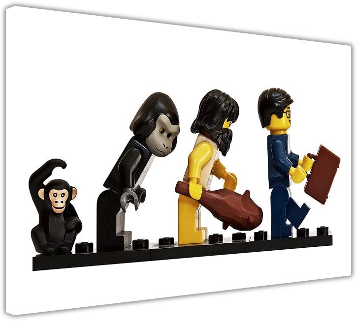 Giallo e grigio: i colore Pantone del 2021 per arredare - image amazon-LEGO-EVOLUTION-tela-arte-stampa-Poster-decorazione-Tela-Legno on http://www.designedoo.it