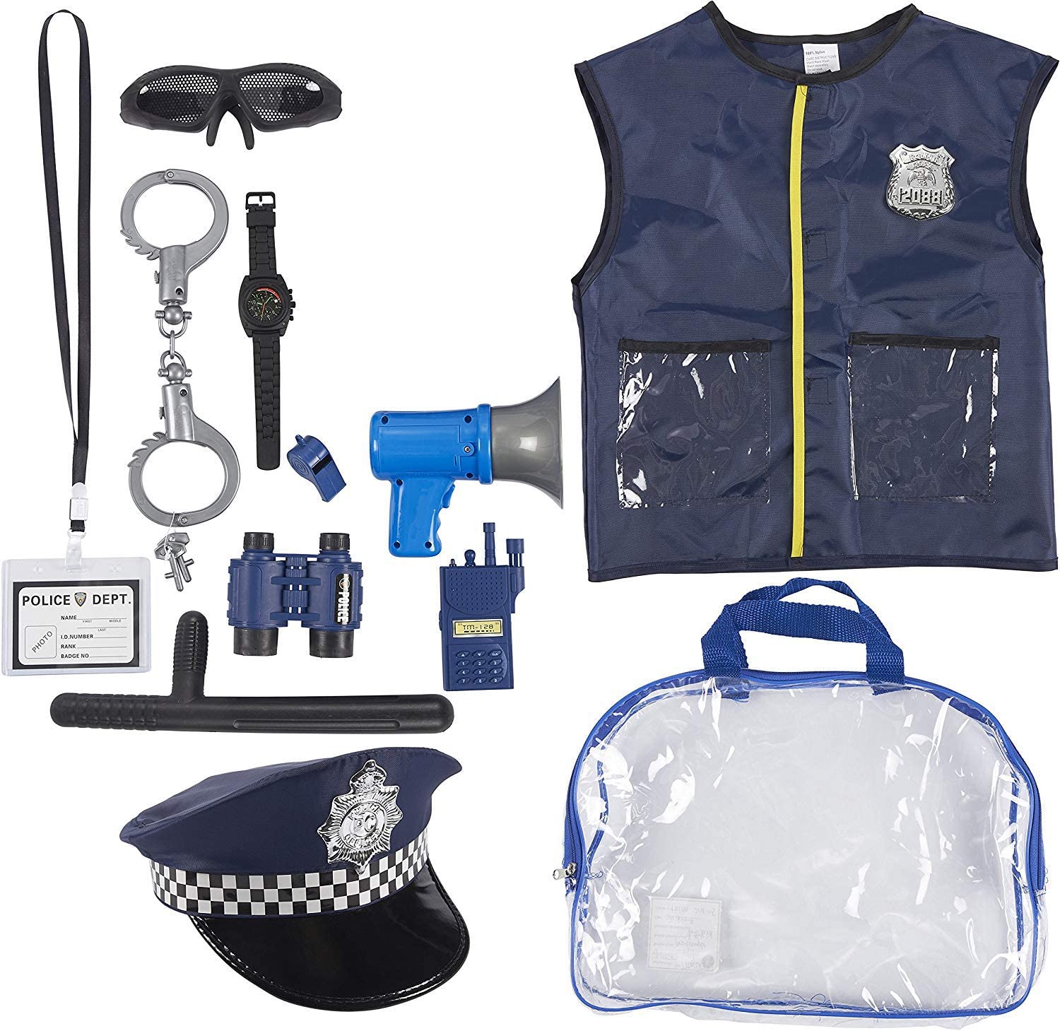 Born Toys Giocattoli della Polizia/Capo della Polizia, Set da Gioco per Bambini con Cappello