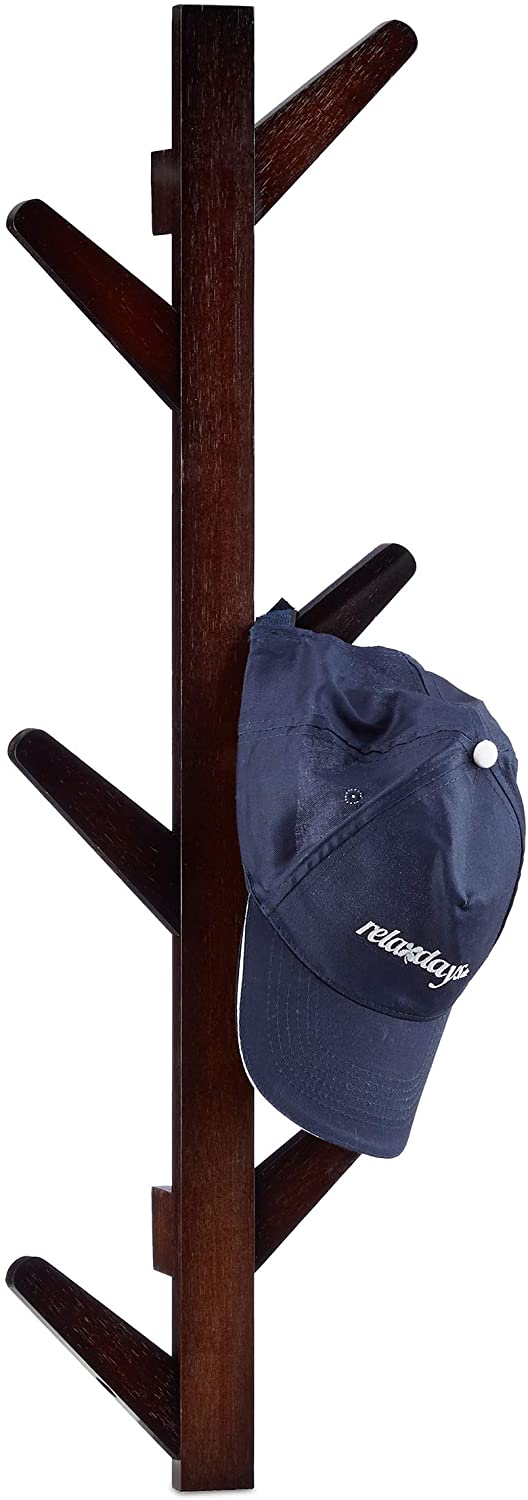 amazon-Relaxdays-Appendiabiti-a-Parete-Bambù-Attaccapanni-da-Muro-6-Ganci-Bagno-e-Ingresso-HxLxP-78-x-22-x-7-cm-Marrone-Scuro