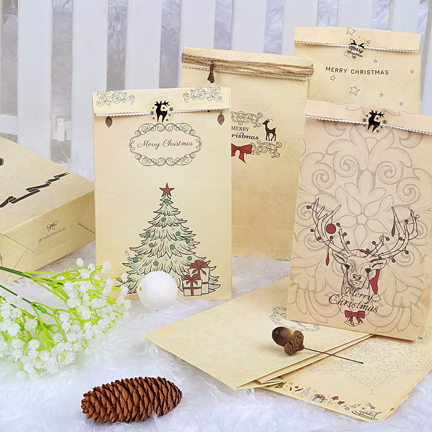 Cartoline Di Natale Con Buste Colorato Regali, 10 Carte E E 10 Buste - Foto 3